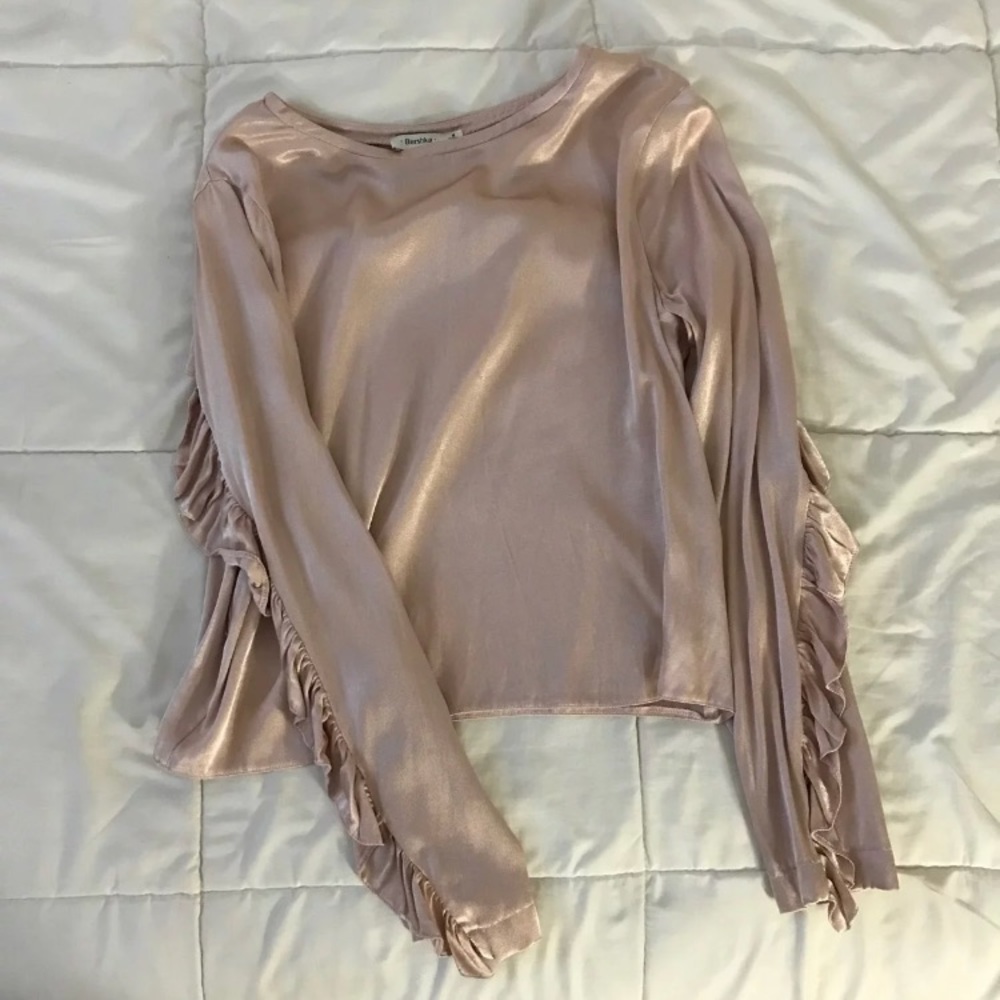 Ruffle Blush Pink Blouse